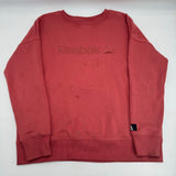 Reebok Womens Regular Dolman Sleeve Cuffed Crewneck Sweatshirt Dusty Red Size L