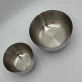 2pc Set Stainless Steel Bowls Medium 6in & Large 9in Mixing Bowl Baking Cooking