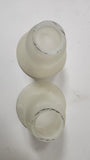 Pair of White Frosted Glass Light Shades - 4.75"