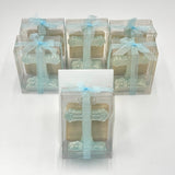 Lot of 6 Light Blue Catholic Cross Shaped Freestanding 4.5"x3.25" in Candles NIB