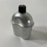 WW2 Style Stainless Steel Canteen And Cup With Army Green Cloth Cover