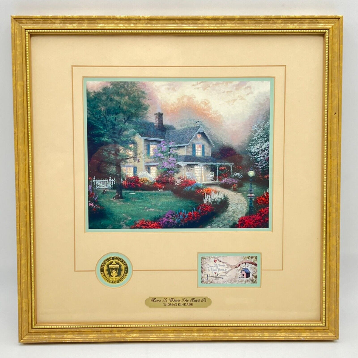 "Home Is Where The Heart Is" Framed Lithograph by Thomas Kinkade W/ COA Ltd. Ed