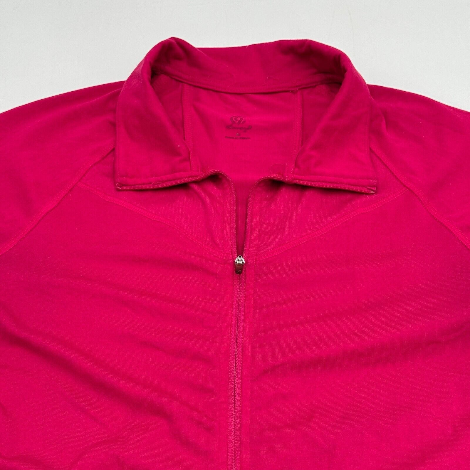 Champion Womens Athletic Sweater Full Zip Running Jacket Hot Pink Adult Size M