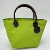 JoAnn Marie Designs Double Handle Mini Tote Purse Lime Green Brown Night Out NWT