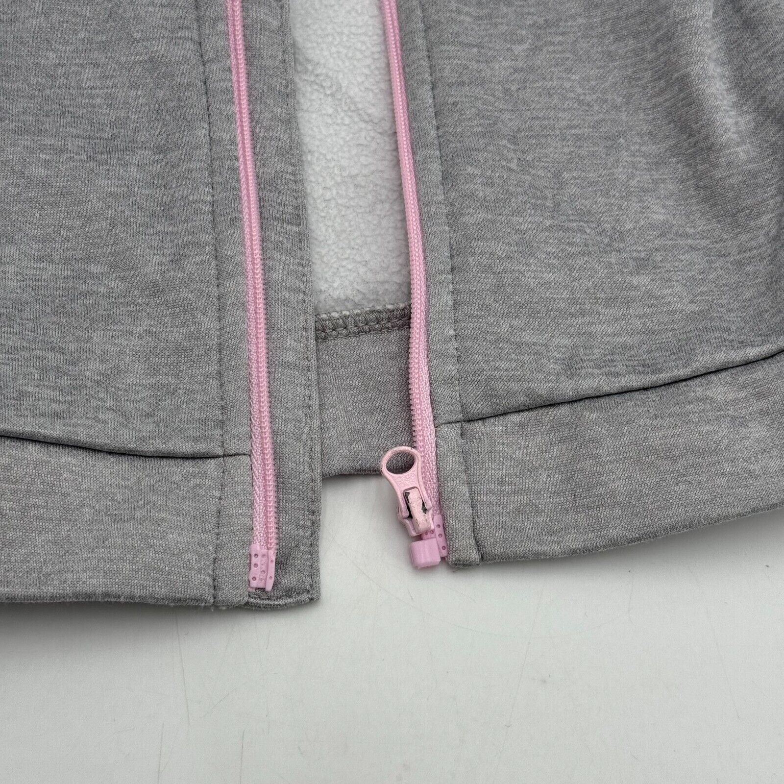 Reebok Girl’s 18mo Infant Full Zip Jacket Grey Pink Long Sleeve Child 18 Months