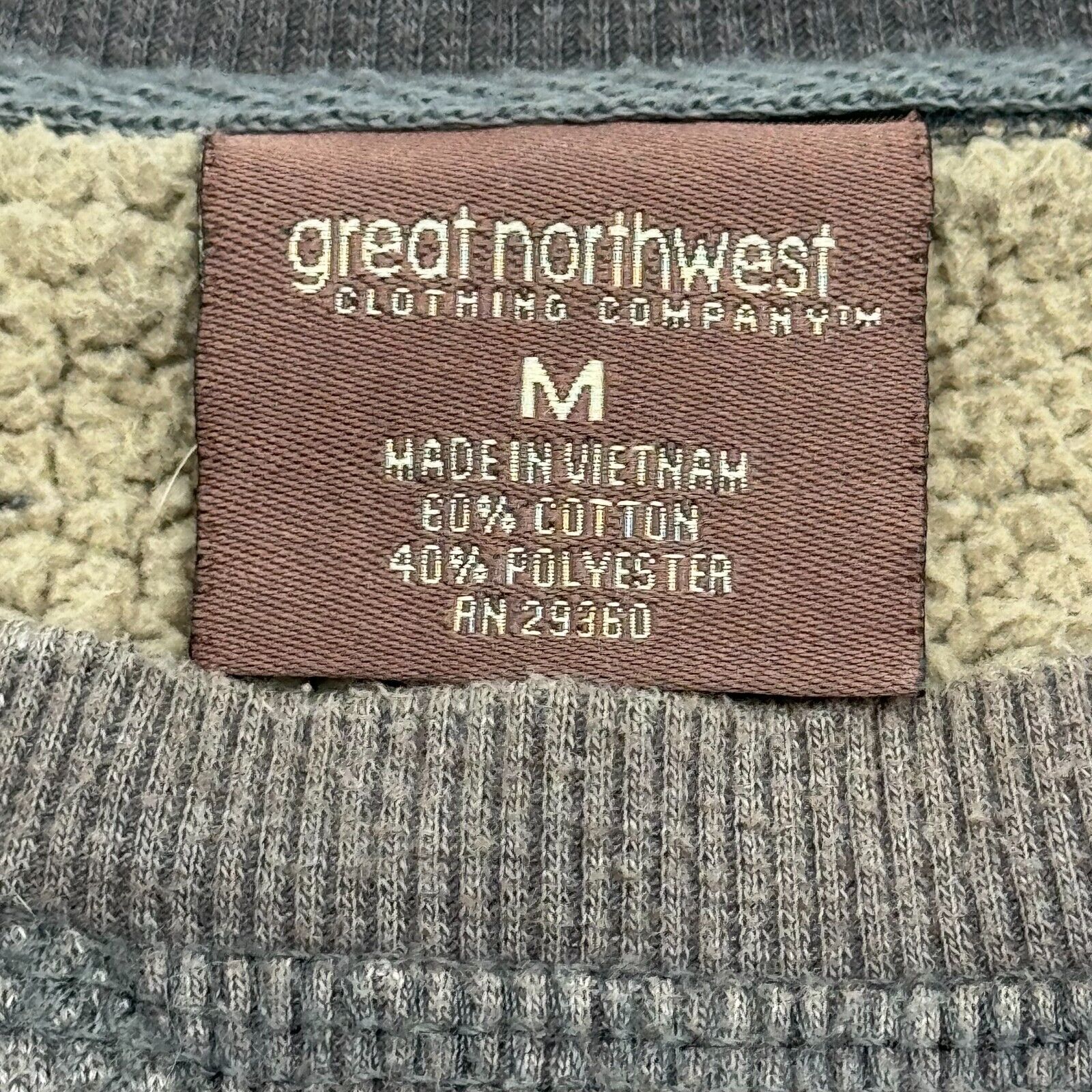 Great Northwest Clothing Company Soft Cotton Pullover Sweater Gray Mens Size M