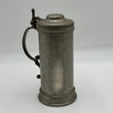 Rare Antique 1800s Reed & Barton Pewter Stein Glass Bottom Flip Lid Handle 75oz