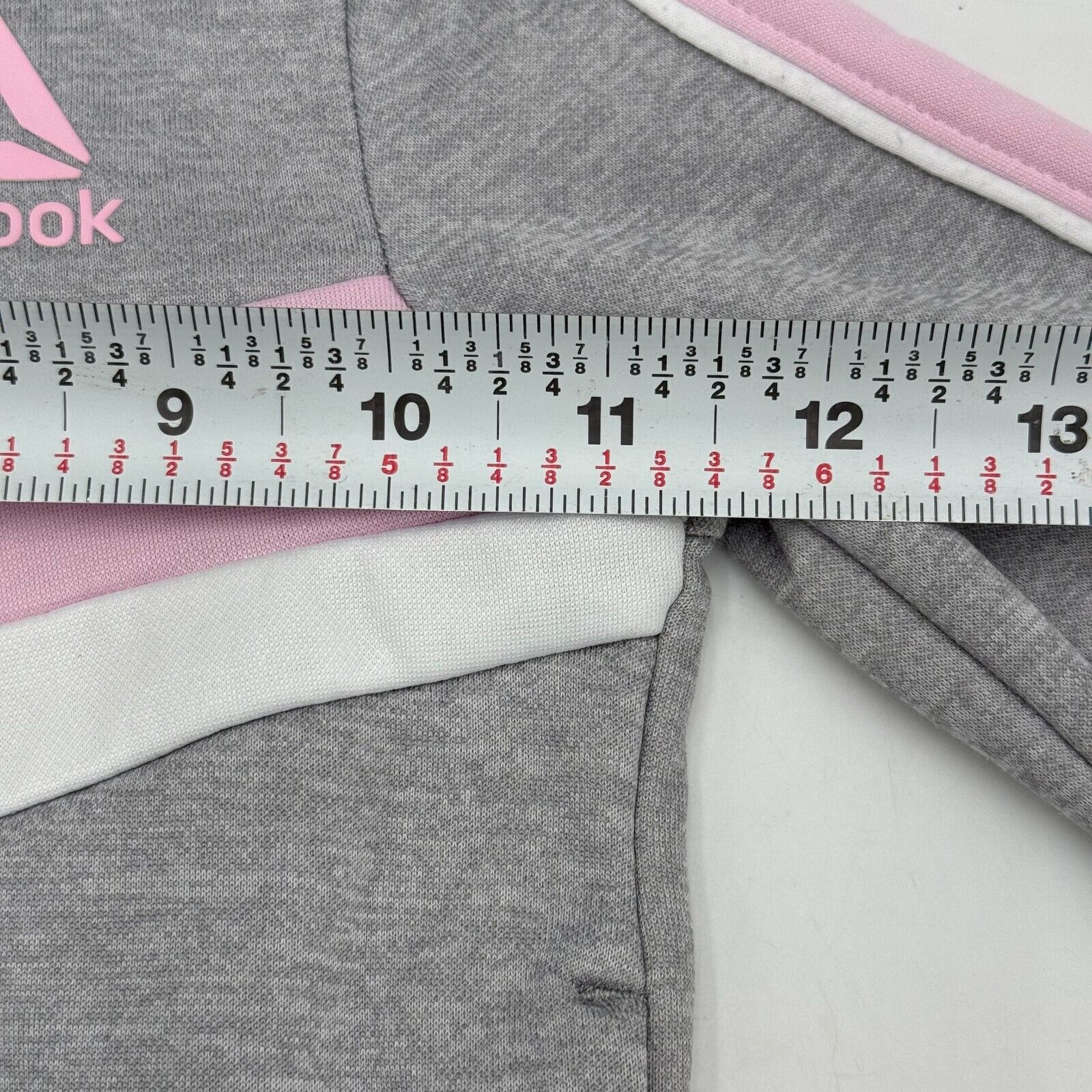 Reebok Girl’s 18mo Infant Full Zip Jacket Grey Pink Long Sleeve Child 18 Months