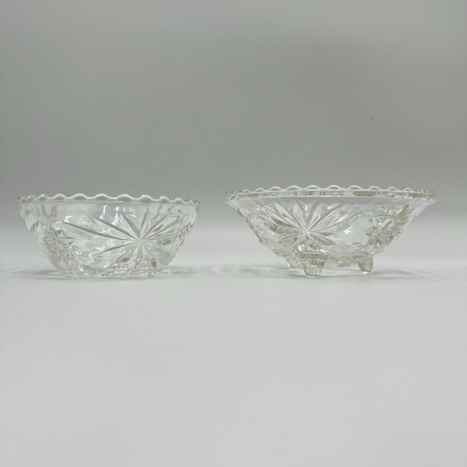 Vintage 50s Anchor Hawking Fine Crystal 21 Piece Dining Set Cups Saucers Plates