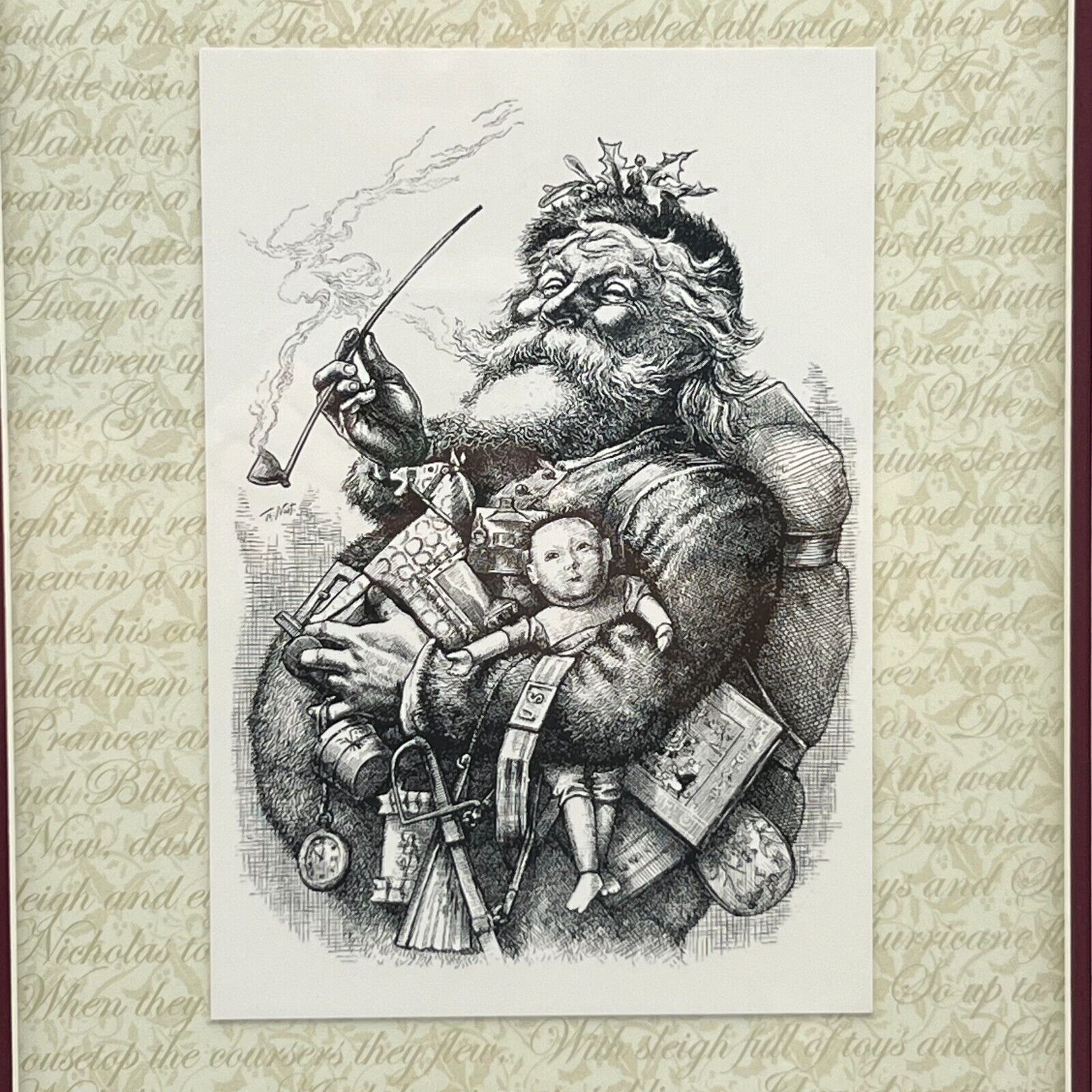 MERRY OLD SANTA CLAUS FROM HARPER'S WEEKLY IMAGE BY THOMAS NAST Original