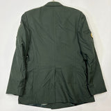 Vintage US Army Decorated Serge Wool Army Green Military Coat Jacket 39R