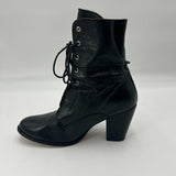 Zigi Soho Coraline Womens Black Leather Lace Up Ankle Boots Block Heel Size 8M