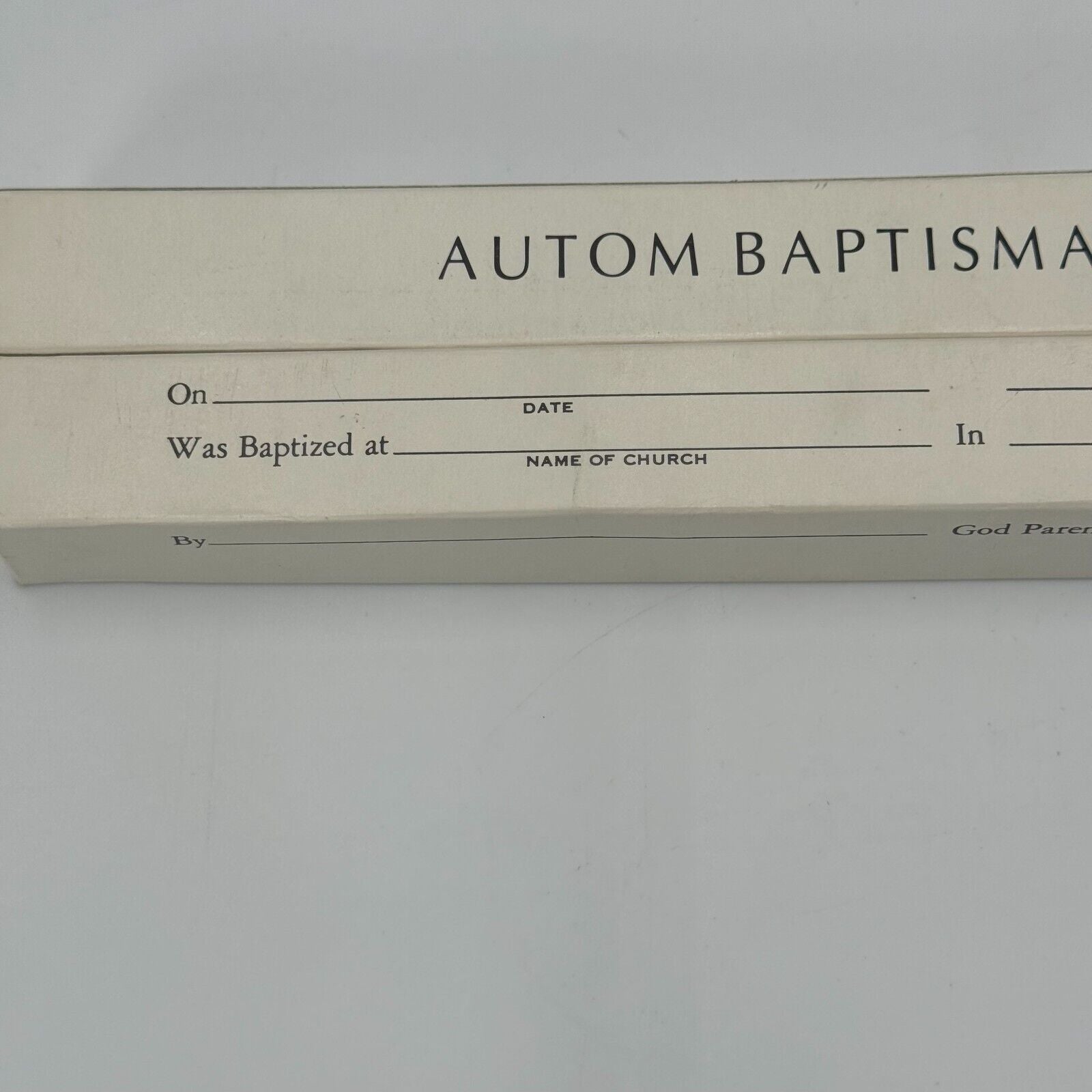 2 Pack Autom Baptismal 10in Candles Blue Cross Catholic Dedication Godparent NIB