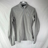 Adidas Outdoor Half Zip Pullover Fleece Sweater Thumb Hole Running Grey Size S