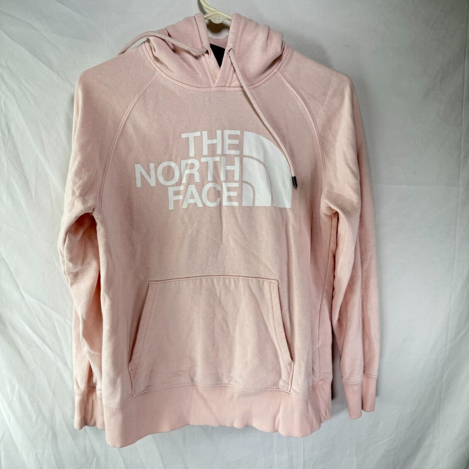 North Face Hoodie Sweatshirt Peach Salmon Pink Hooded Sweater Womens Size S