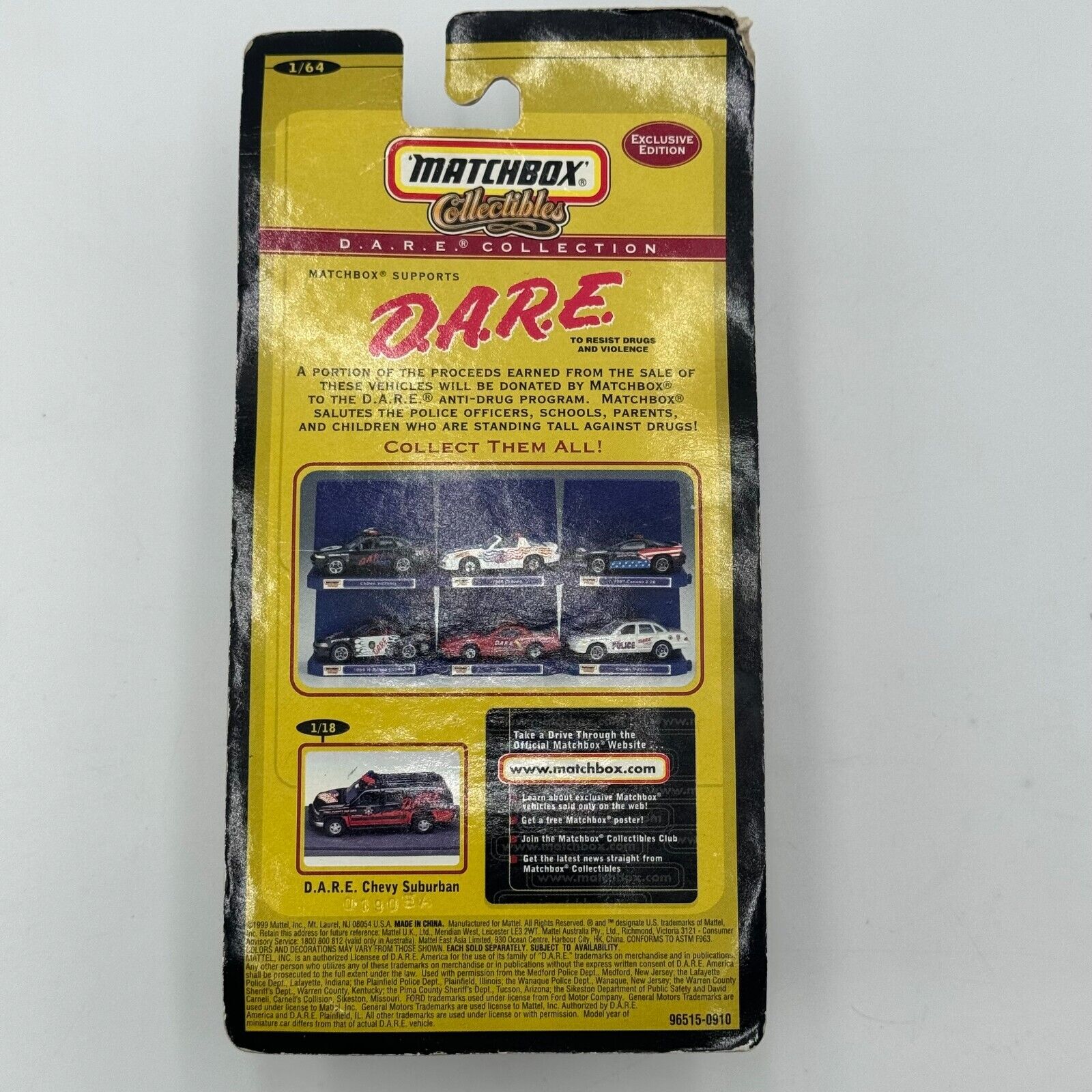 Matchbox D.A.R.E. Collectibles Plainfield Police Department: Plainfield, Illinoi