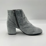 Sam Edelman Circus Grey Suede 2 inch Platform Heel Zipper Boots Womens Size 8