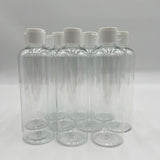 8.4 fl oz Clear PET Plastic Bottles with 24/410 Flip Cap Multi use - 30 Pack