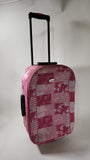 New Way Pink Allover Print Travel 21" Rolling Suitcase