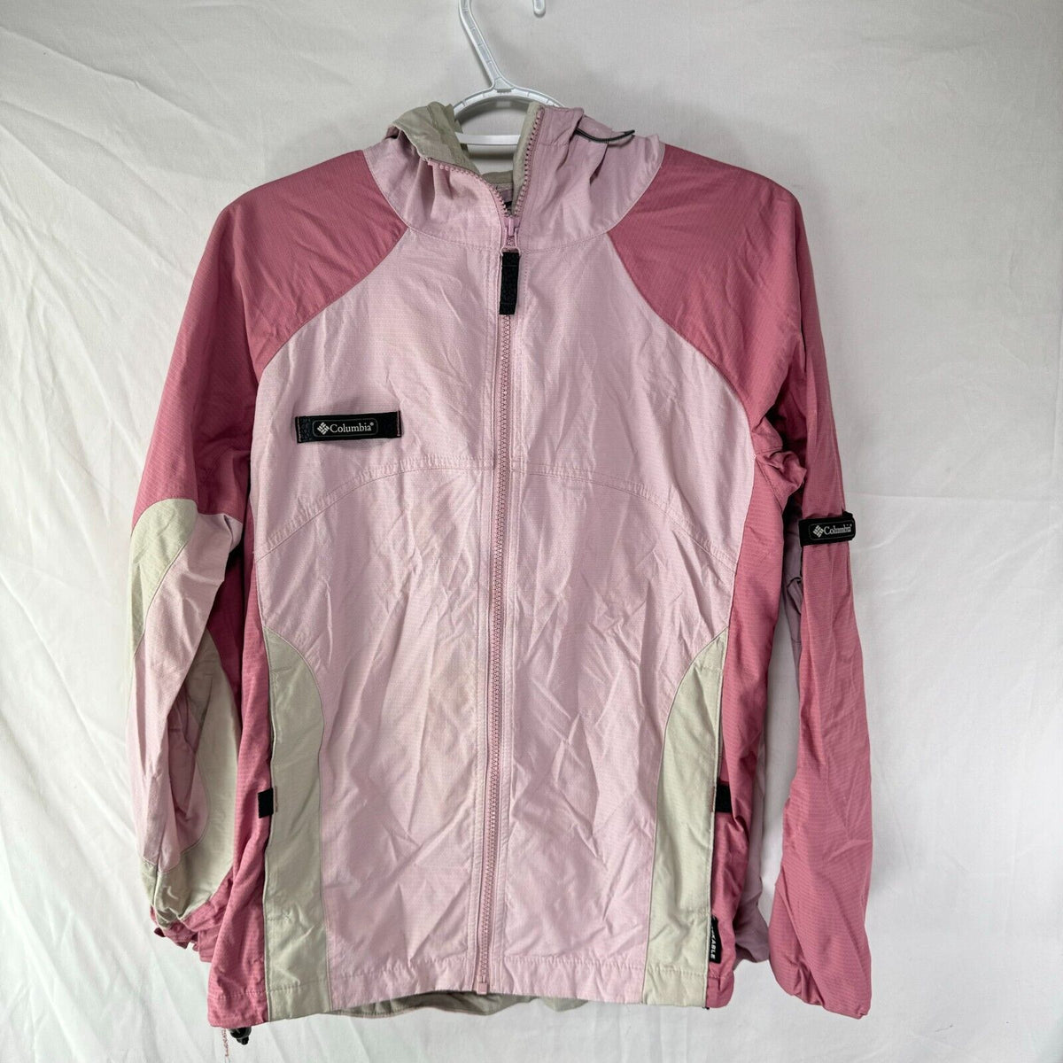 Columbia Sportswear Wind Breaker Full Zip Jacket Pink Adult Womens Size Medium