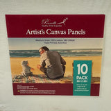 Pennelli 10 Pack Artist’s Canvas Panels 280 GRAM Acid Free 8x8in