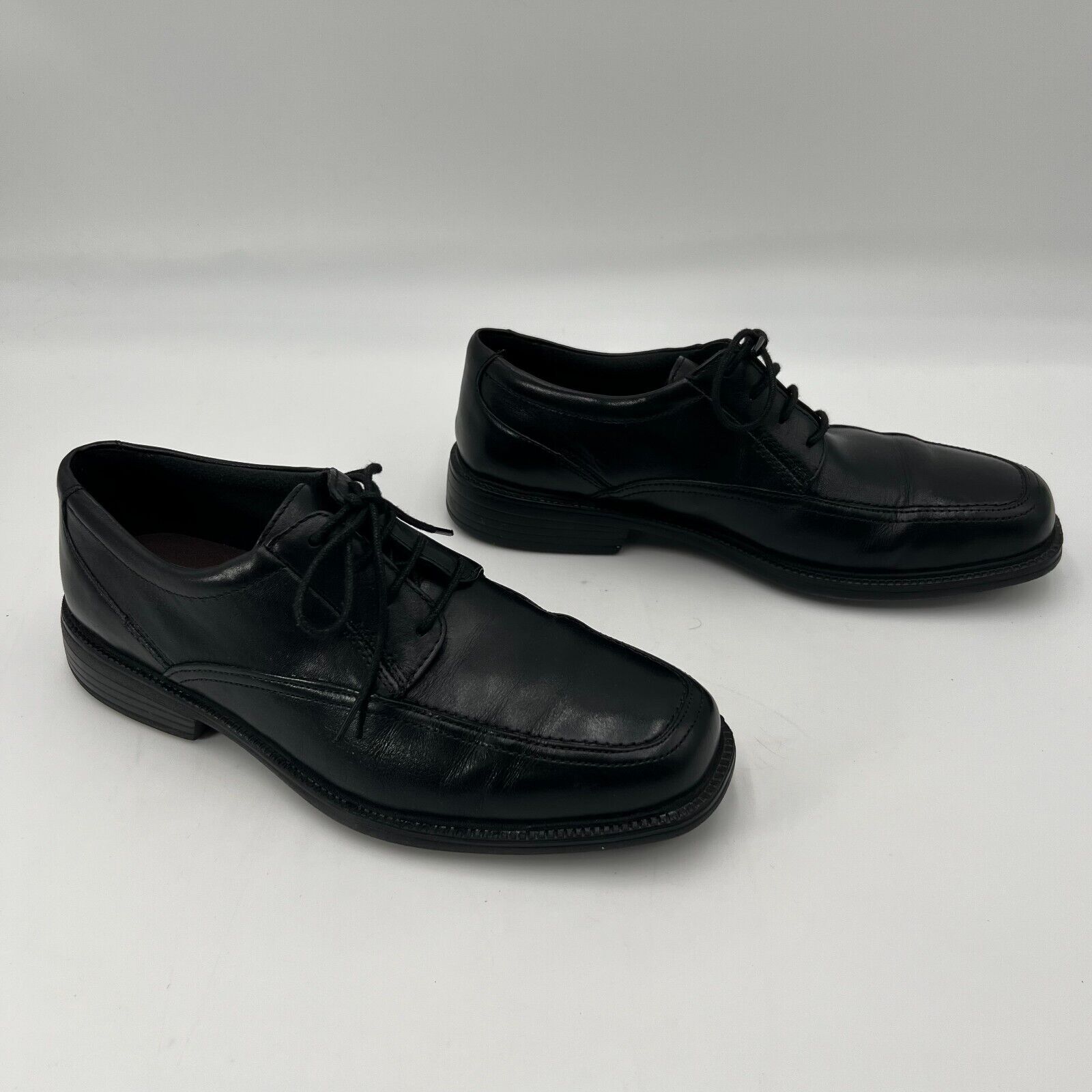 Bostonian Flexlite 8M young mens/teen black leather Wenham cap oxford dress shoe