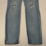 So High Rise Skinny Jeans Light Wash Blue Distressed Women's Size 13x32W