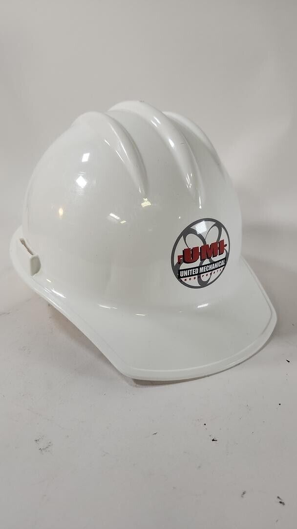 Bullard Classic White Hard Hat United Mechanical Co. Model C30 Type 1 Class E&G