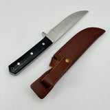 ELK RIDGE Fixed Blade Knife with Leather Sheath ER-200-24BR