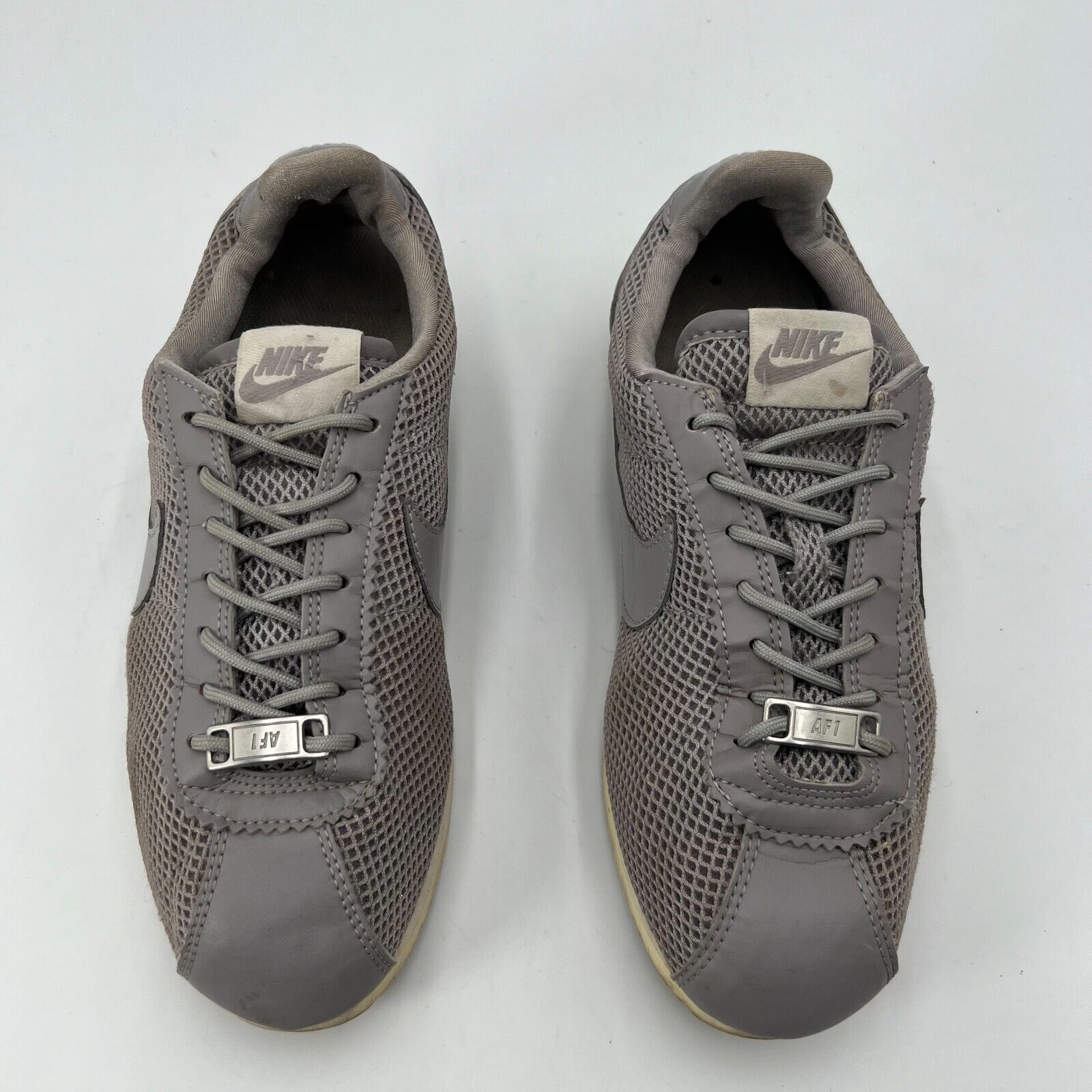 Nike AF1 Women Classic Mesh Low Top Lace Up Running Shoes Grey Size 8