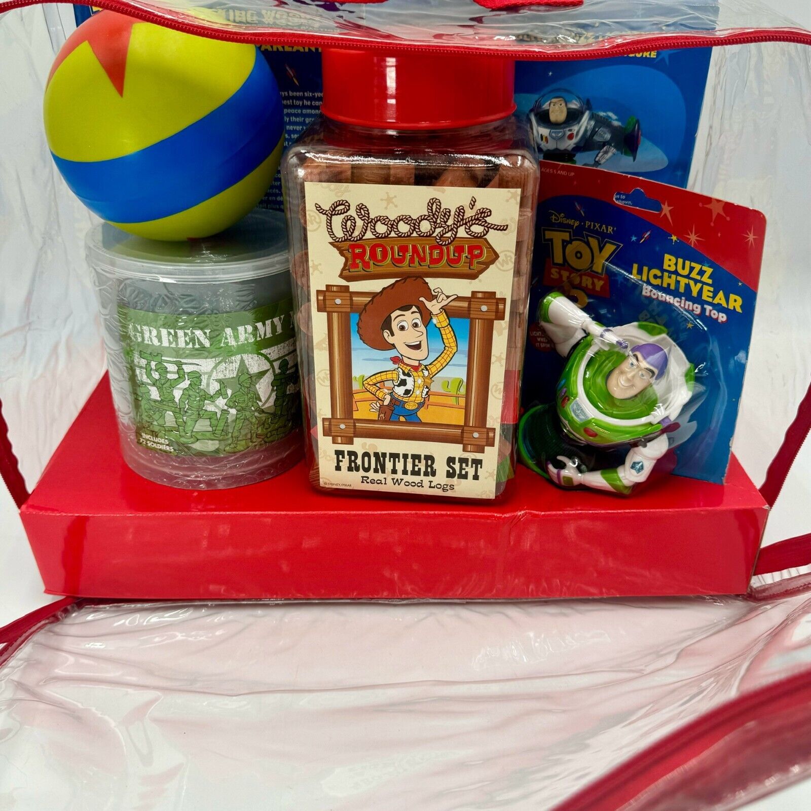 Vintage Disney Pixar Toy Story 2 Collector’s Wood Box Set W/ Unopened Toys RARE