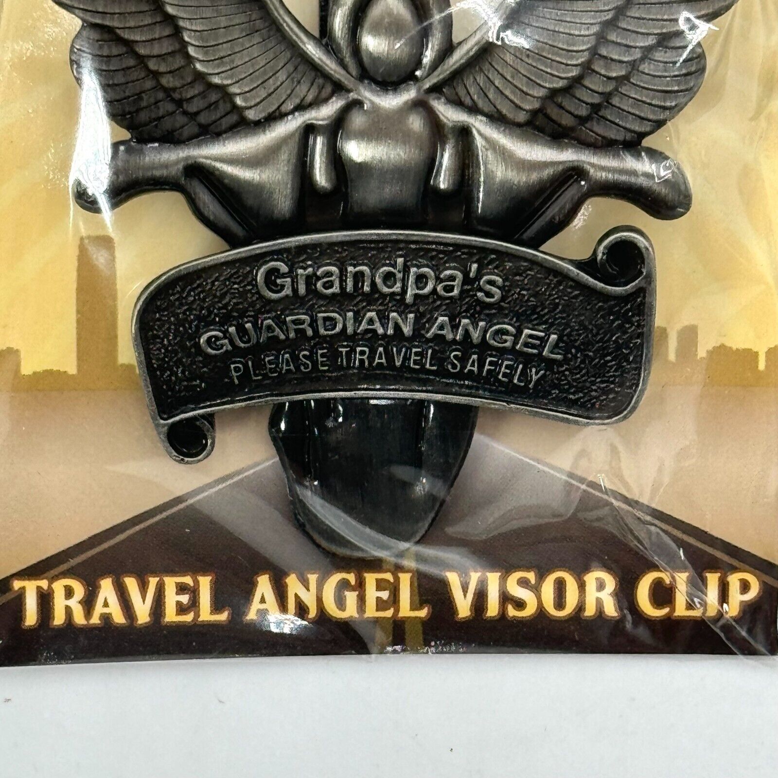 3 Pack Metal Car Visor Clip Safe Travel Gairdian Angel Grandpa Christian New