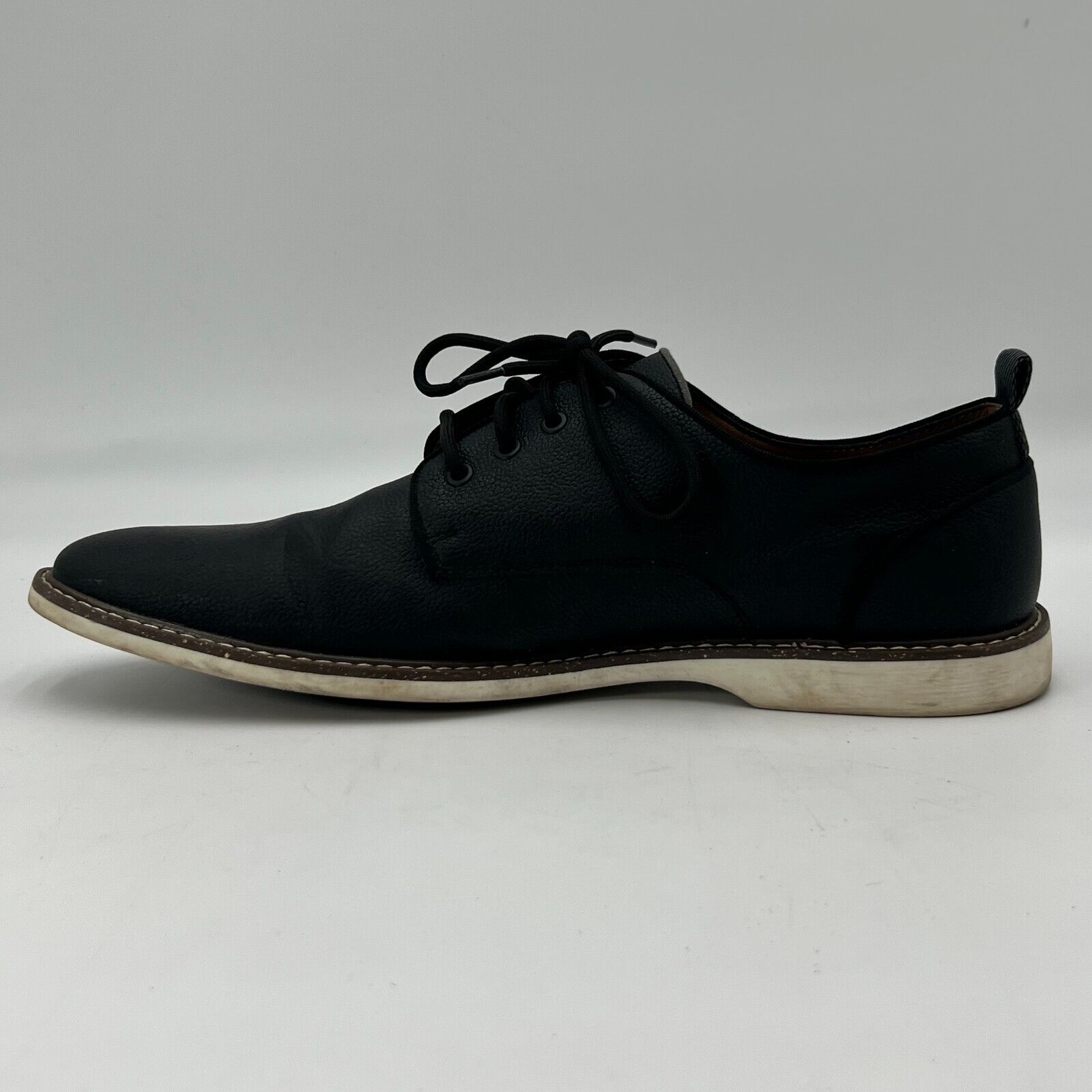 Parker & Sky Mens Black Leather Shoes Lace Up Oxford Shoes Size 12 NEW