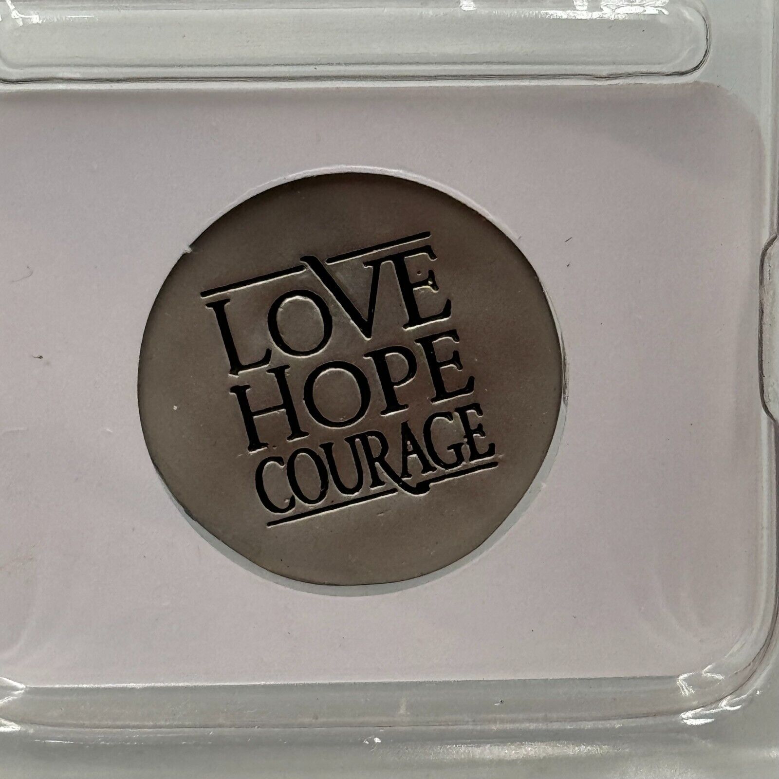 Heavens Way 10 Pack  Love Hope Courage Engraved Pocket Token Silver & Gold Coin