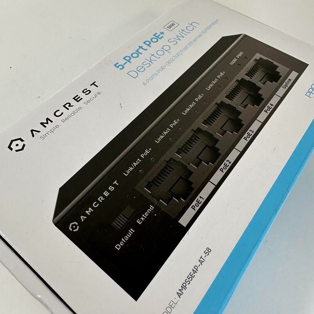 Amcrest 5-Port Switch 4-Ports PoE (AMPS5E4P-AT-58)