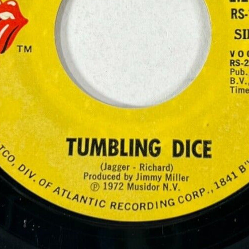 The Rolling Stones - Sweet Black Angel / Tumbling Dice 45RPM 7” Single Vinyl