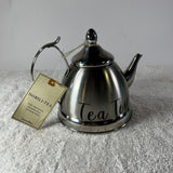 NOBILI-TEA Tea & Whistling High Quality Stainless Steel Kettle w/  1 qt Capacity