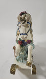 Vintage Beautiful And Intricate Ceramic Rocking Horse Figurine