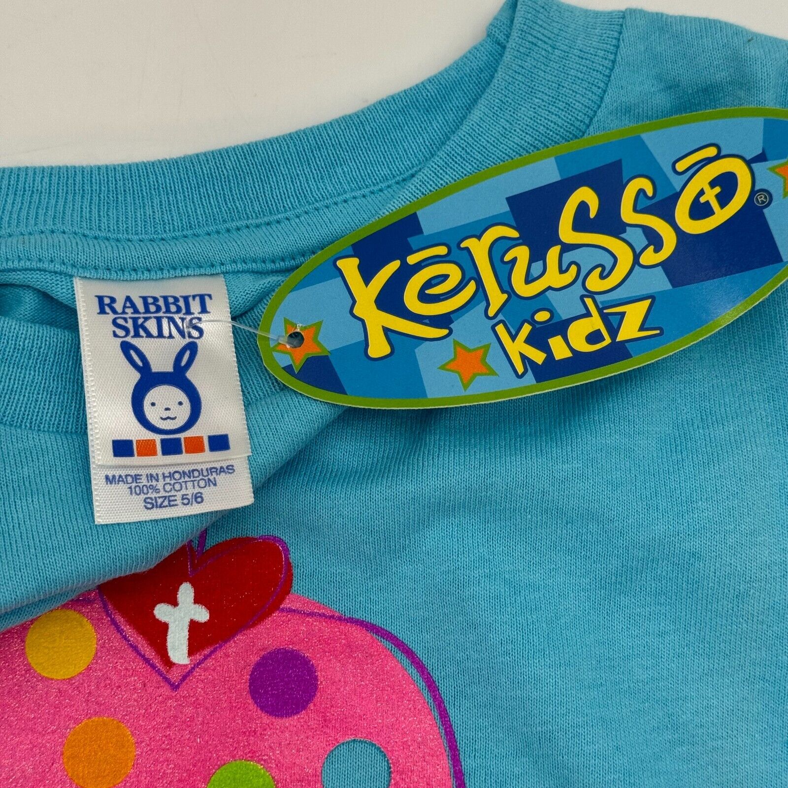 Kerusso Blue Cupcake Psalm 34,8 Jesus Christian Kids Toddler T-Shirt Size 5T NWT