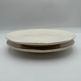 Set of 2 NSF ACME PLASTICS 12" WHITE SERVING TRAY / PLATTER WITH RUBBER FEET