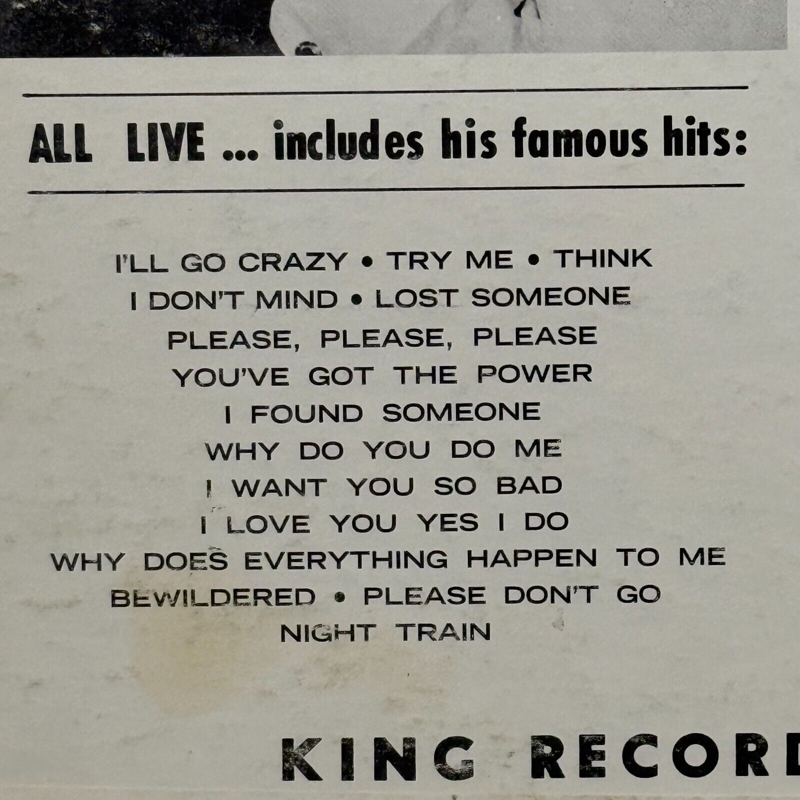 James Brown – Live At The Apollo King 826, Classic R&B LP Vinyl Album 1963