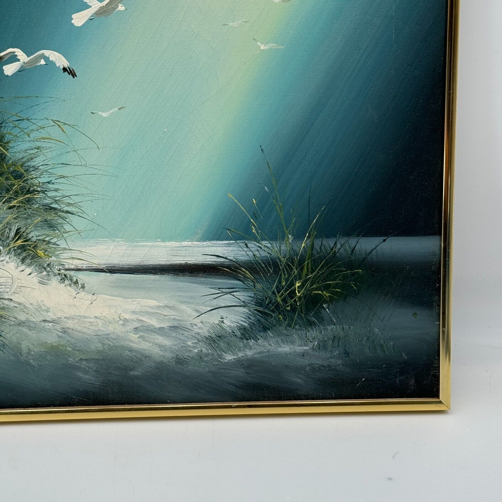 Philip Sandee Signed 20x16 Original Oil Painting on Framed Canvas Seascape RARE