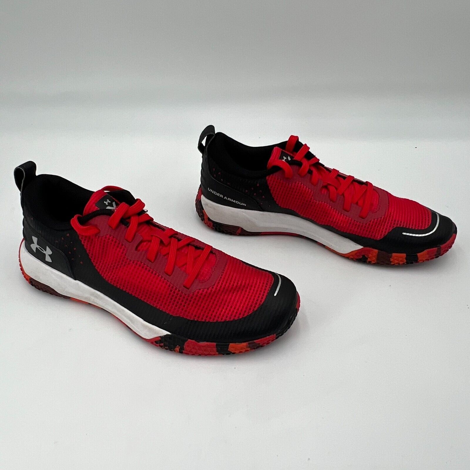 Under Armour Grade School Size 7Y Art 3000144-600 2018 Red Black Camo Mesh RARE!