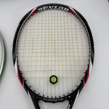 Pair Tennis Racquets Dunlop Biomimetic Black Widow HM6 Aeroskin Carbon 4.5