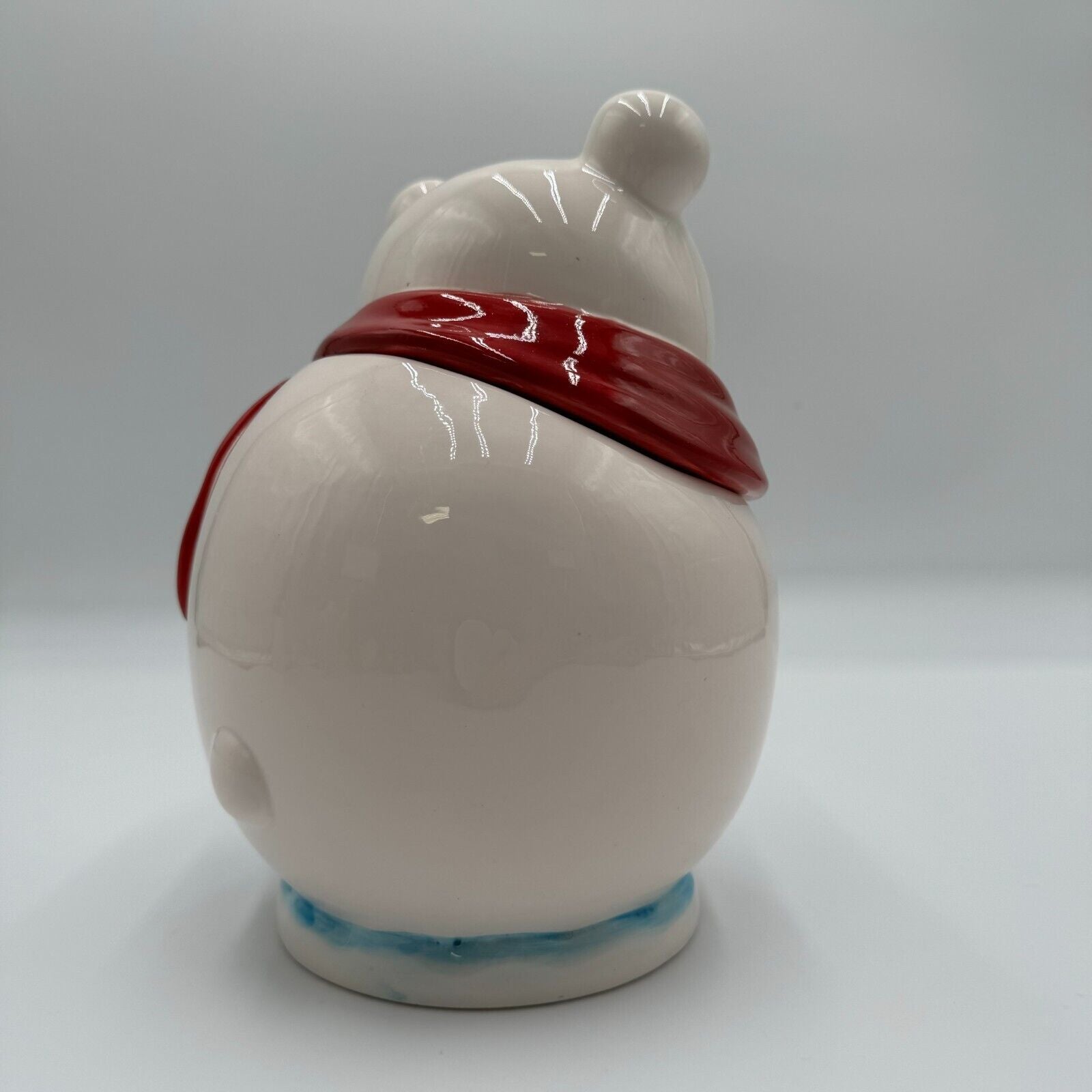 Christmas Teddy Bear  Penguins Cookie Jar Ceramic