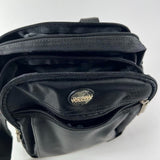 Universal Voyager Leather Carrying Pouch with 3 Zippers and Several Compartments