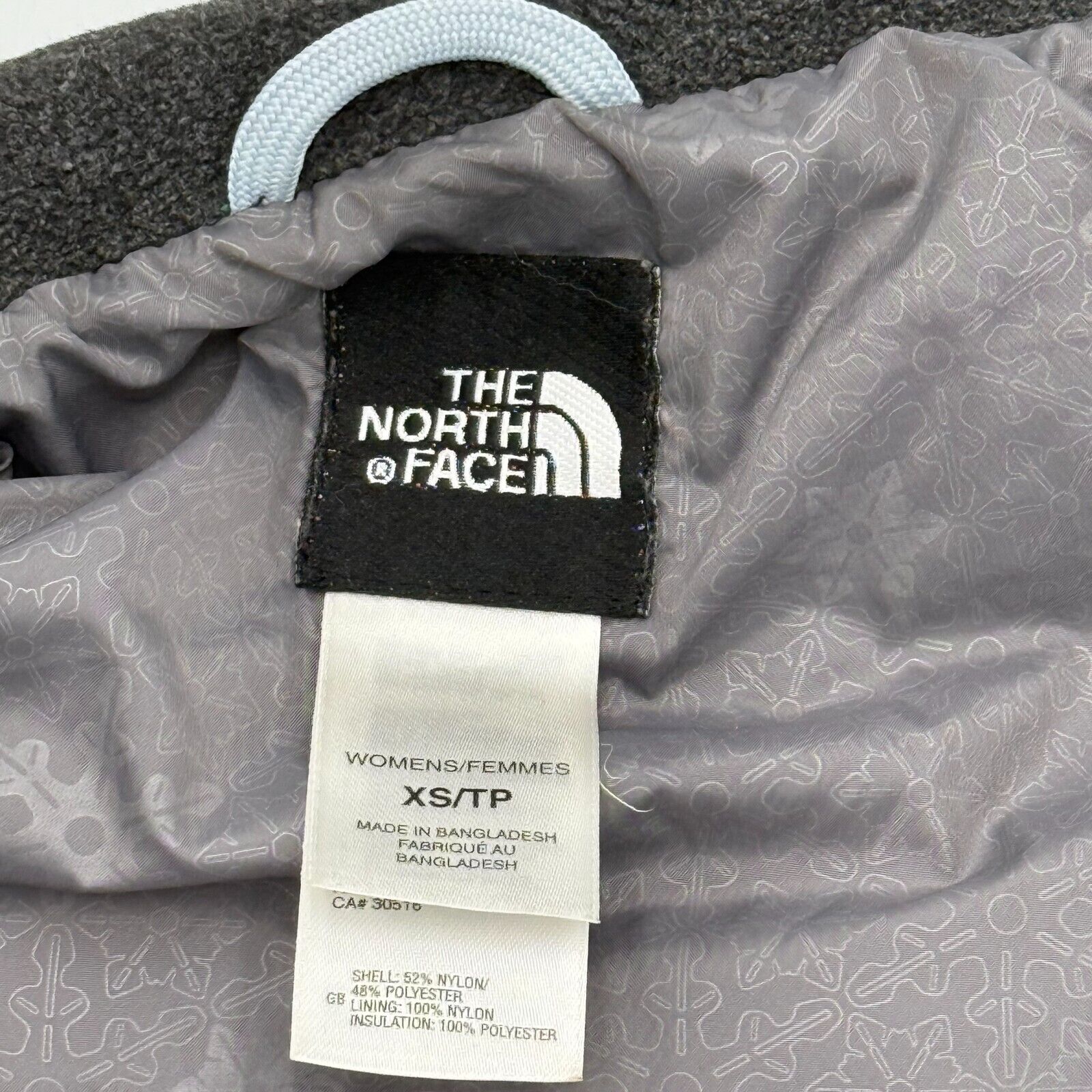 The North Face Quilted Puffer Jacket Liner Grey Lightweight Women's Size XS