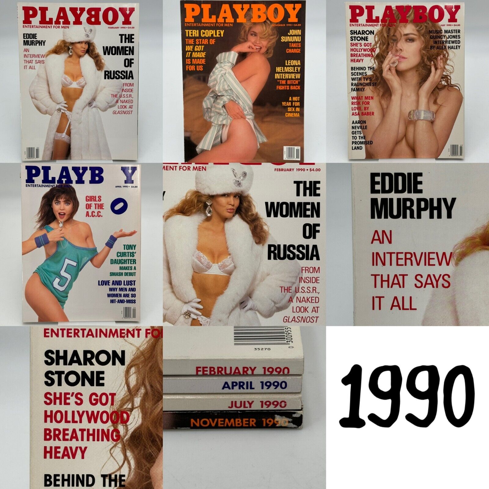 Playboy Huge Lot of 53 Vintage 1990s Iconic Anna Nicole Smith Pamela SEE DESC