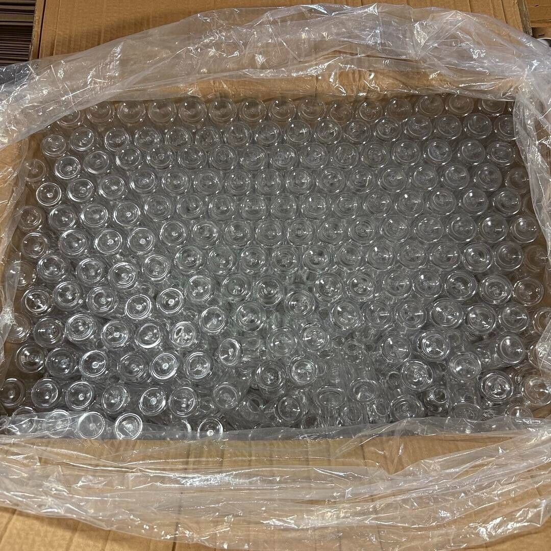 Box of Approximately 790 100ml Clear Plastic Bottles 3/4” Thread Top New Unused