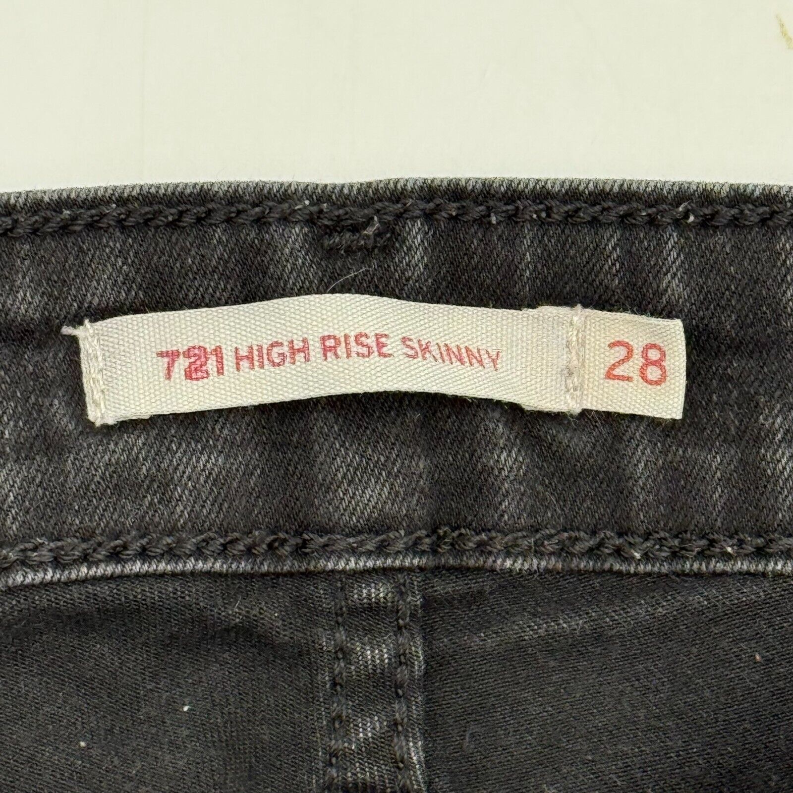 2 Pair Womens Black Denim Jeans Levi’s Skinny High Rise & Rewash Stretch Size 28